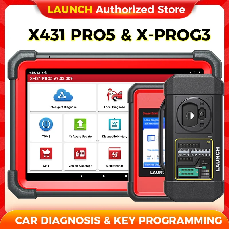 

X431 Pro 5 и X-PROG3 LAUNCH Инструмент для программирования ключей Автомобильный диагностический инструмент Программирование всех потерянных ключей IMMO Иммобилайзер Автоматический сканер