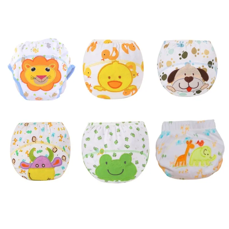 6pc Baby Training Pants New Children Study Diaper Underwear Infant Learning Panties Newborn Cartoon Diapers Trx0001