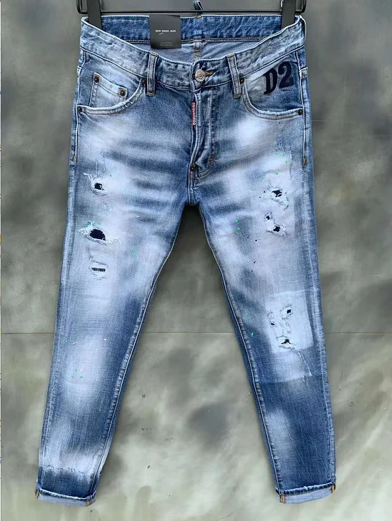 

Dsquared2 street Men's and women"s fashion classic Jeans ripped jeans Dsq015#