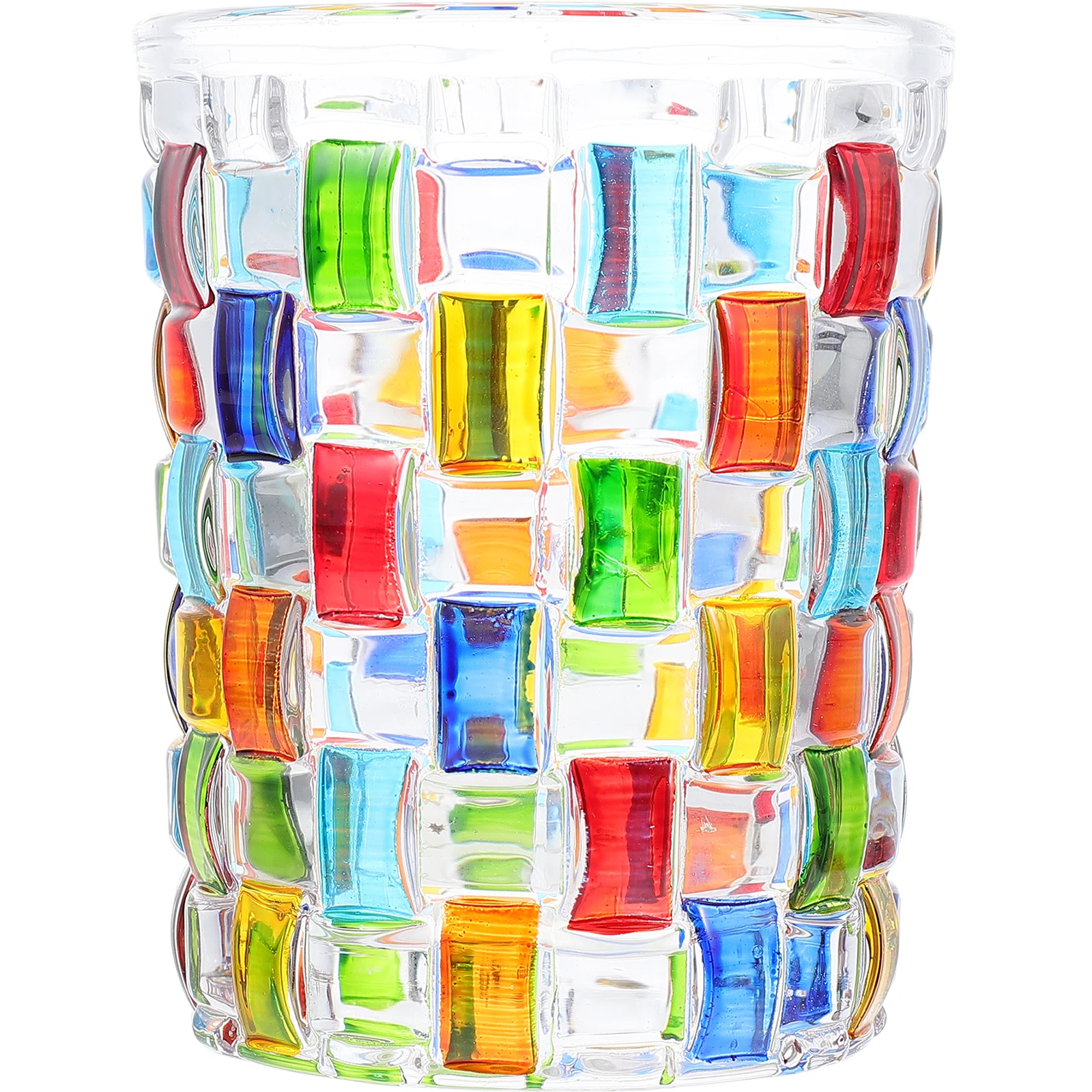 

Painted Juice Glasses Small Drinking Colorful Milk Water Mug Beverage Champagne Coupe