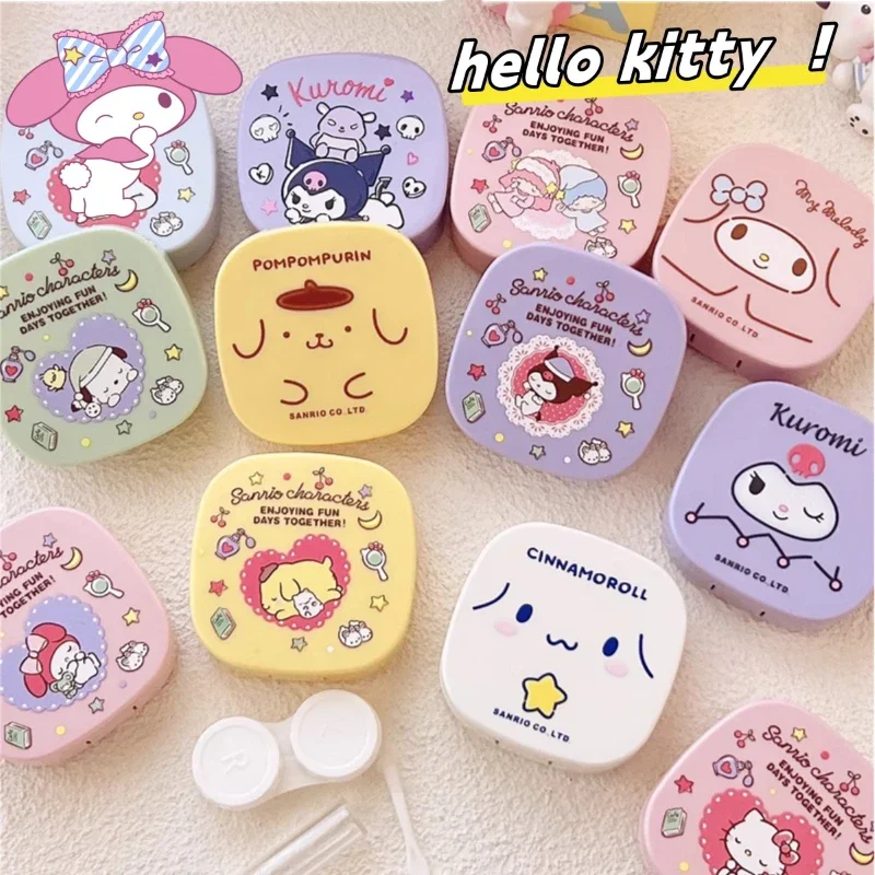 Японский стиль sanrio милый круглый чехол для контактных линз hello kitty pacha собака