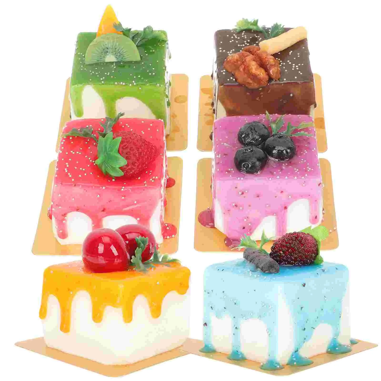 

Simulation Cake Decor Realistic Food Reliable Model Fake Artificial Cakes Prop Slice Photo