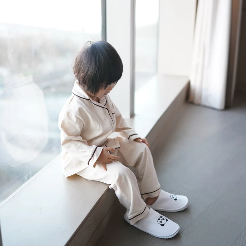 Freely Move Children Pajamas Set Kids Baby Girl Boys Casual Clothing Lapel Children Sleepwear Pajamas Sets Children Clothing