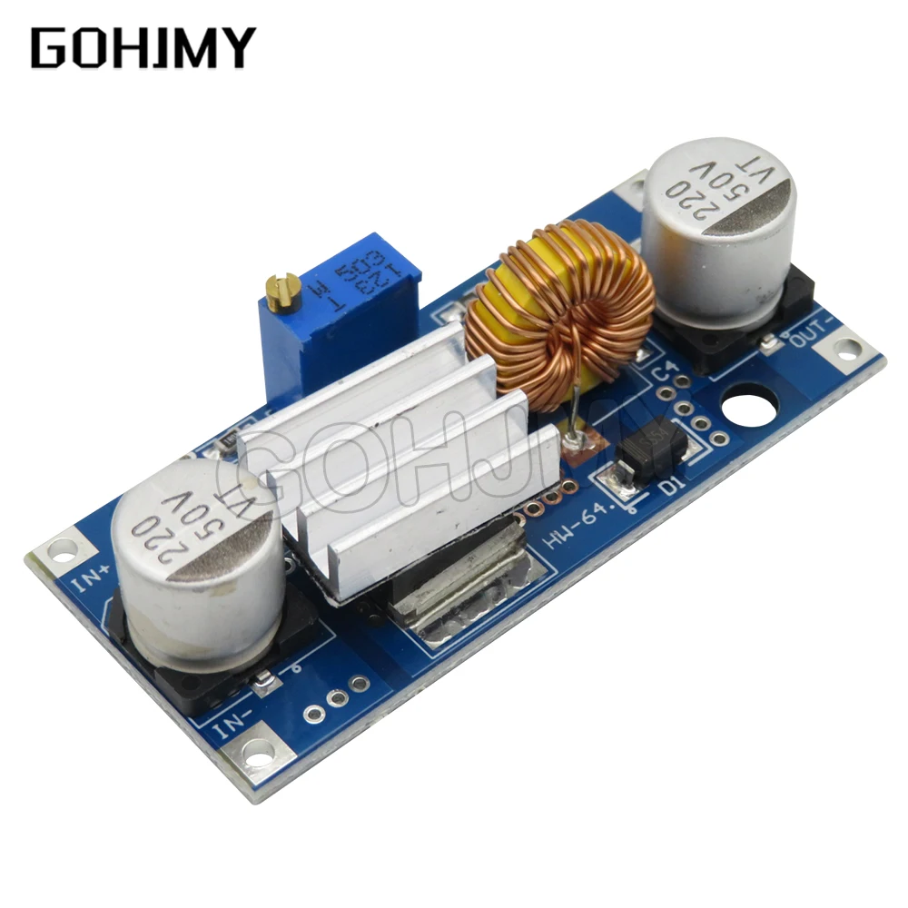 5A DC-DC 4-38V To 1.25-36V 24V 12V 9V 5V Step Down Adjustable Power Supply Module LED Lithium Charger With Heat Sink XL4015
