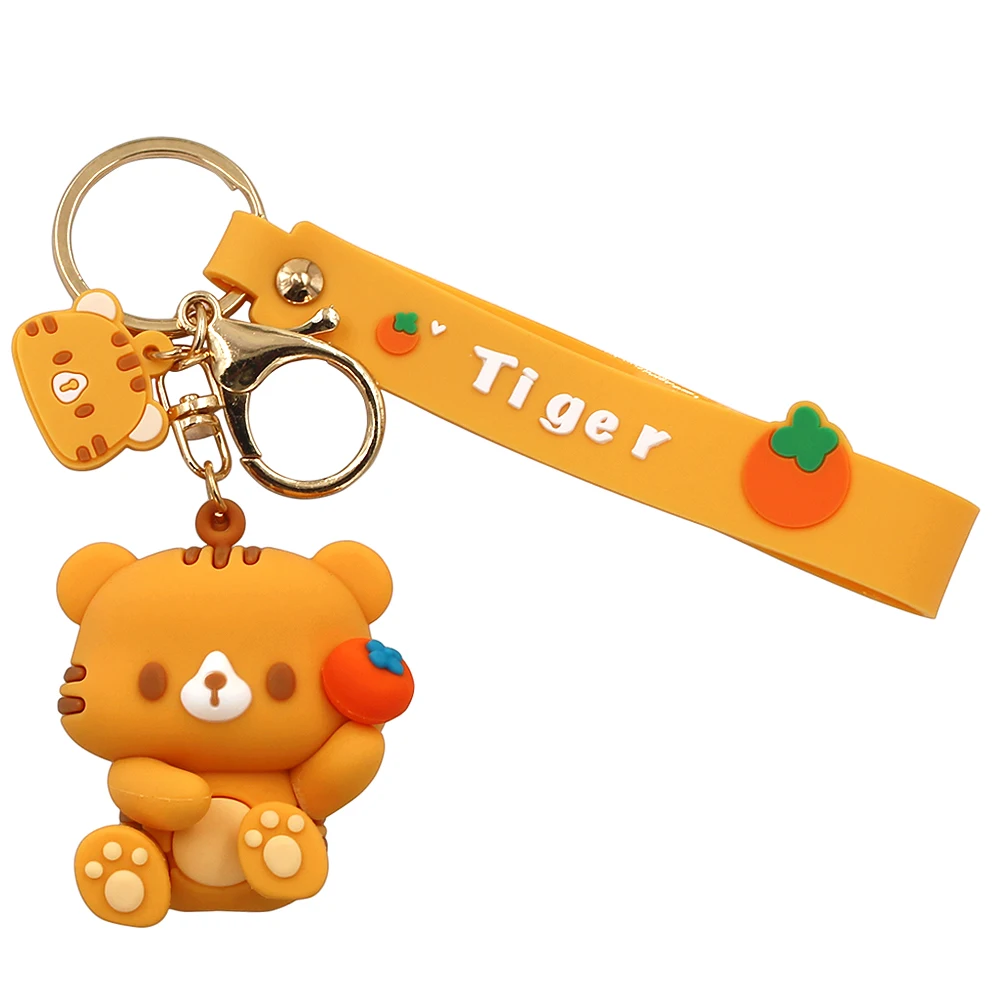 

Silicone Keychain Pendant Key Chain Hand Strap KeyChains Animal Keyrings for Women Girl Gift Accessories