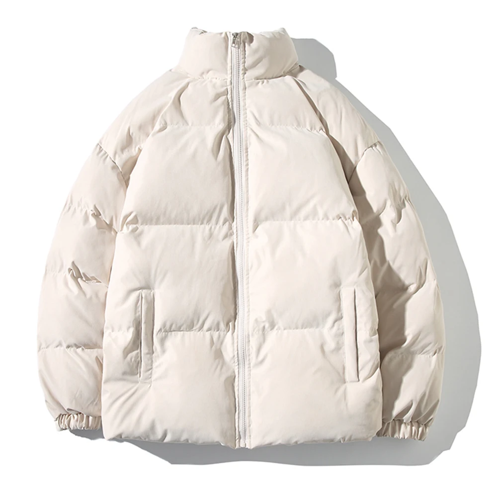 ERIDANUS 2022 New Winter Large Size Stand Collar Men's Thermal Cotton Coat Solid Color Casual Loose Thick Padded Jacket MWM146