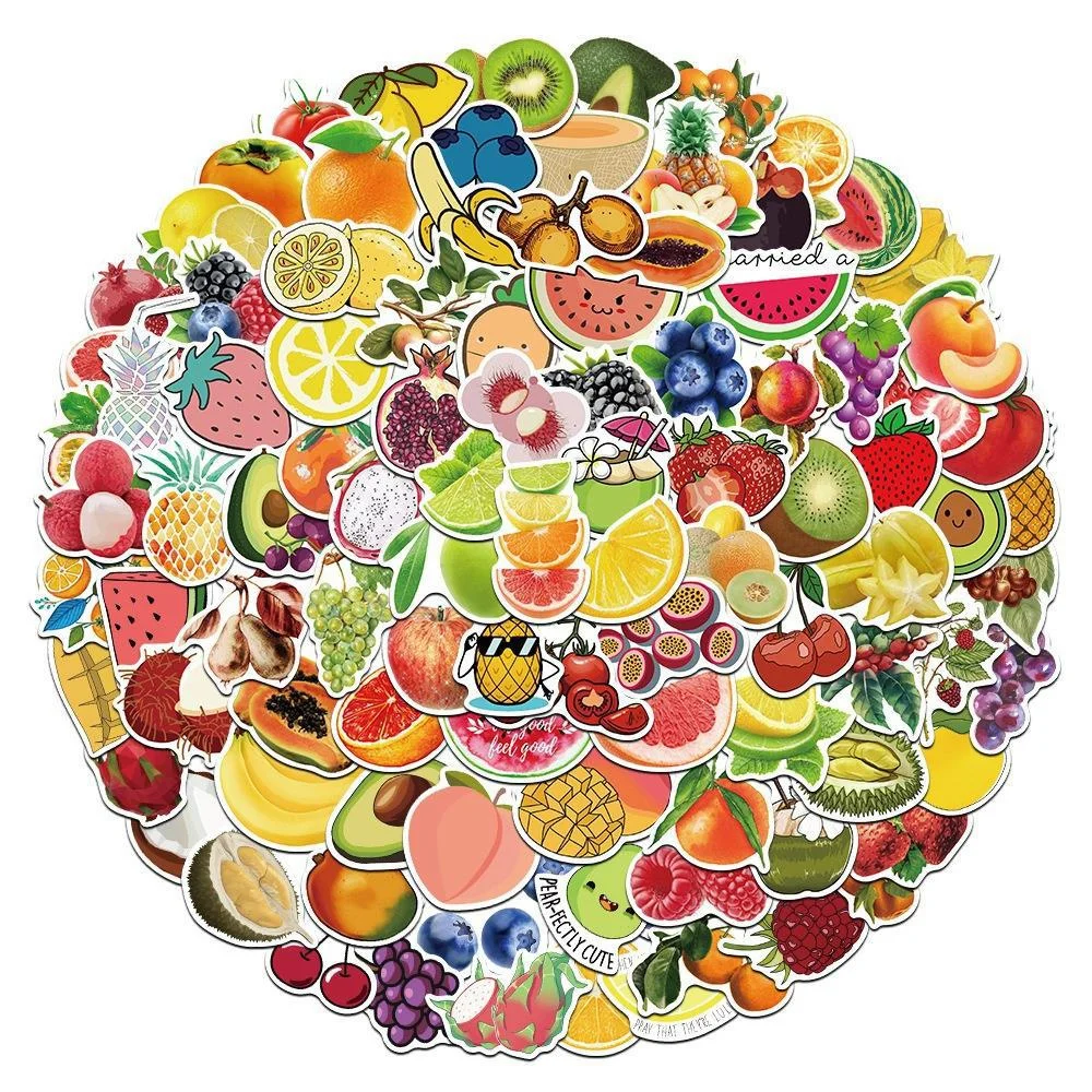 

10/30/50PCS New Cartoon Fruit Large Collection Personalized Creative StickerDesk Computer MotorcycleWaterproof Sticker Wholesale