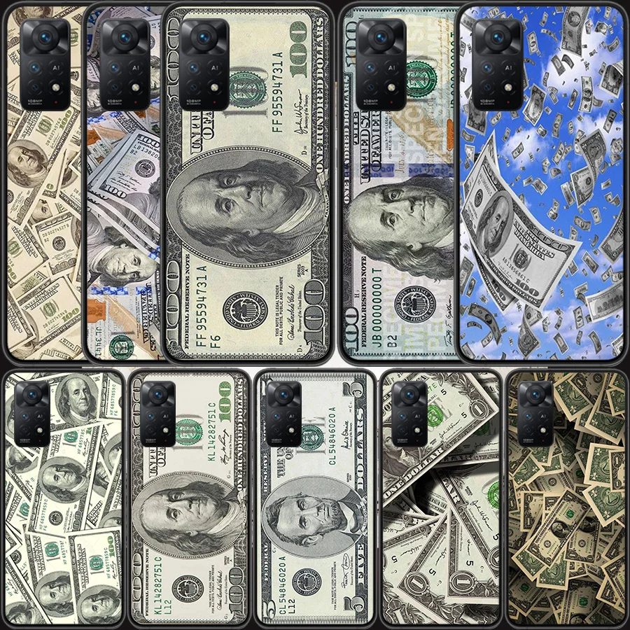 

Banknote Dollar Cash Money Phone Case For Xiaomi Redmi K40 Pro 10 Prime 10A 10C 10X 9 9A 9C 9T 8 8A 7 7A 6 6A S2 K30 K20 Cover S