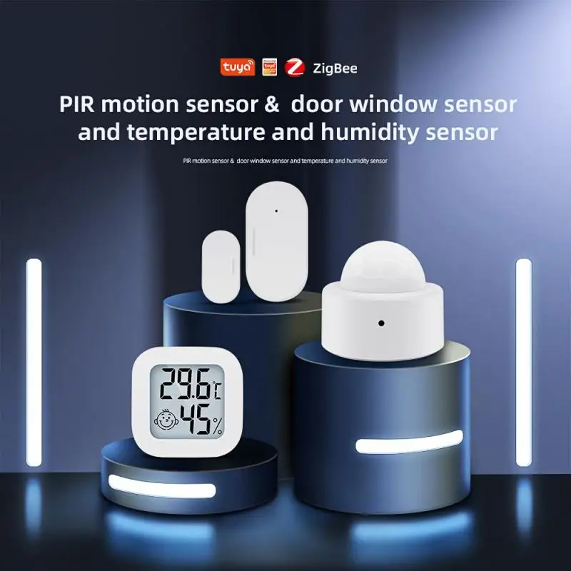 

Tuya Zigbee 3.0 PIR Motion Sensor/Door Window Sensor/Temperature Humidity Sensor Smart Home Support Smart Life Alexa Google Home