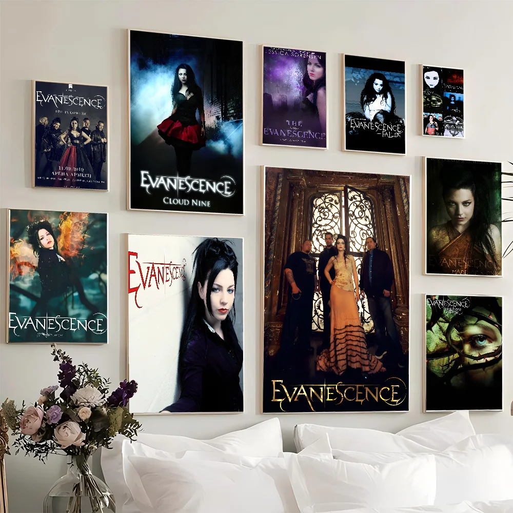 E-EvanescenceS Band Classic Movie Vintage Posters Sticky Room Home Bar Cafe Decor Kawaii