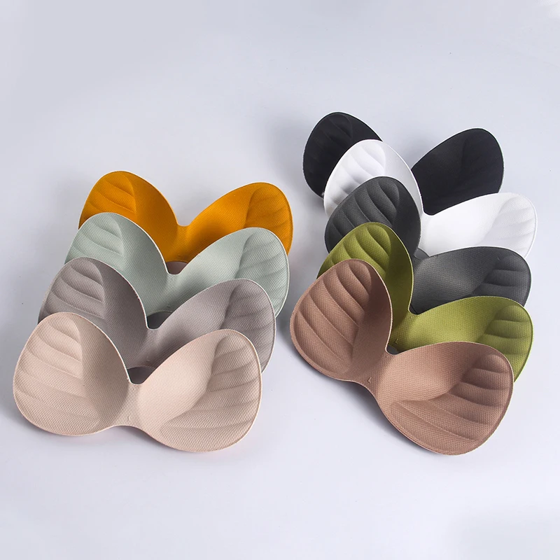 

1 Pair Body-fitted Women Swimsuit Pad Insert Breast Bra Enhancer Push Up Bikini Padded Inserts Chest Invisible Pad Removeable