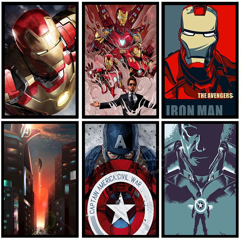 

DIY 5D Full Square Diamond Painting Marvel Avengers Disney Superhero Iron Man Diamond Embroidery Mosaic Home Decoration