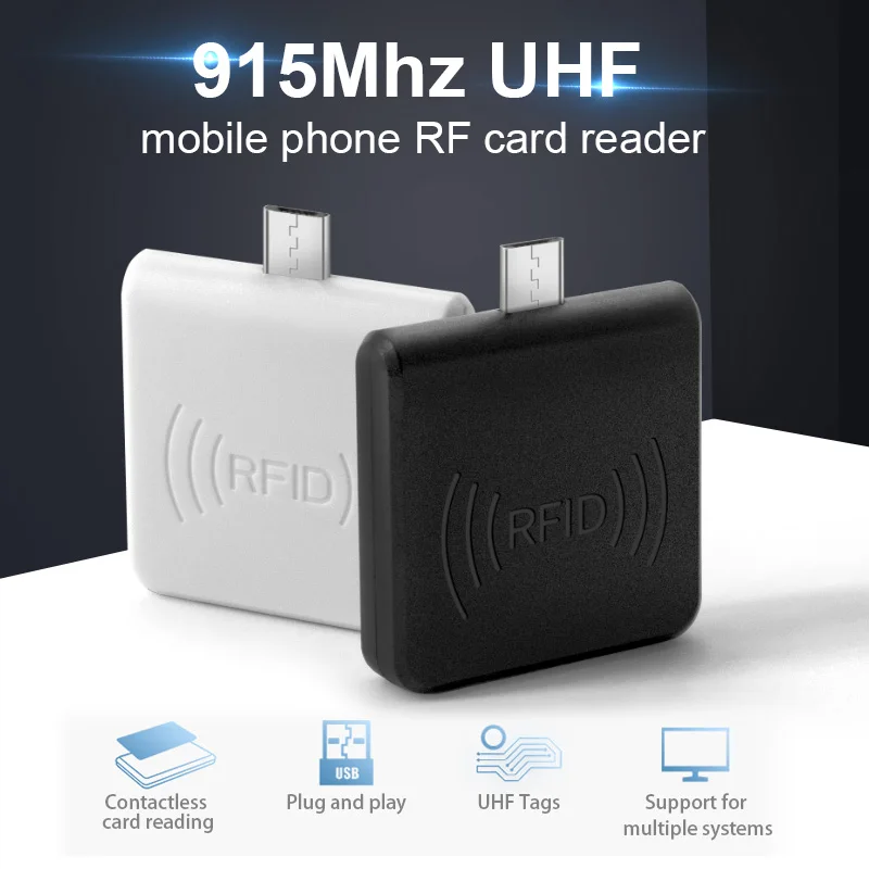 free shipping RFID mobile phone  card reader  6C card  contactless 915 UHF   frequency mobile phone card reader