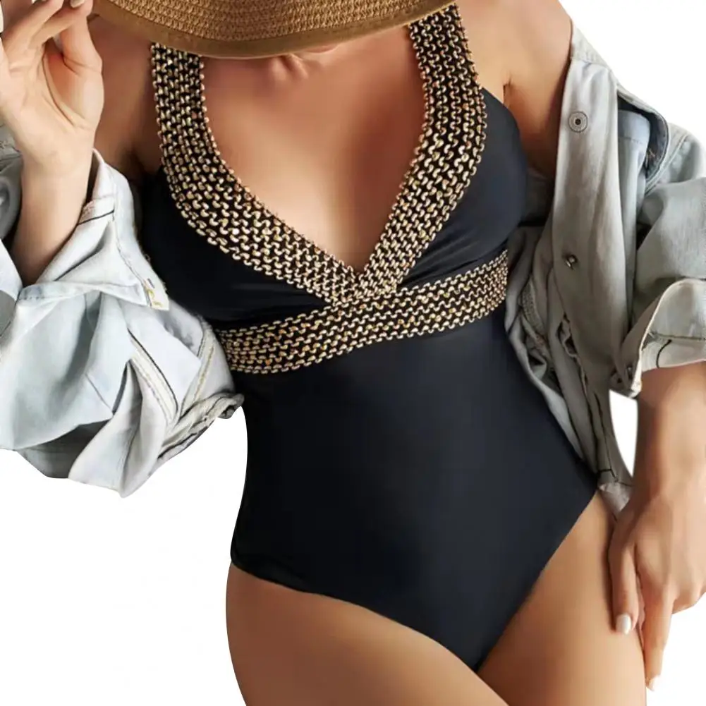 

Сексуальный слитный купальник с эффектом пуш-ап 2023, черное бикини с высокой талией, купальные костюмы, пляжная одежда, бразильские Монокини, купальные костюмы