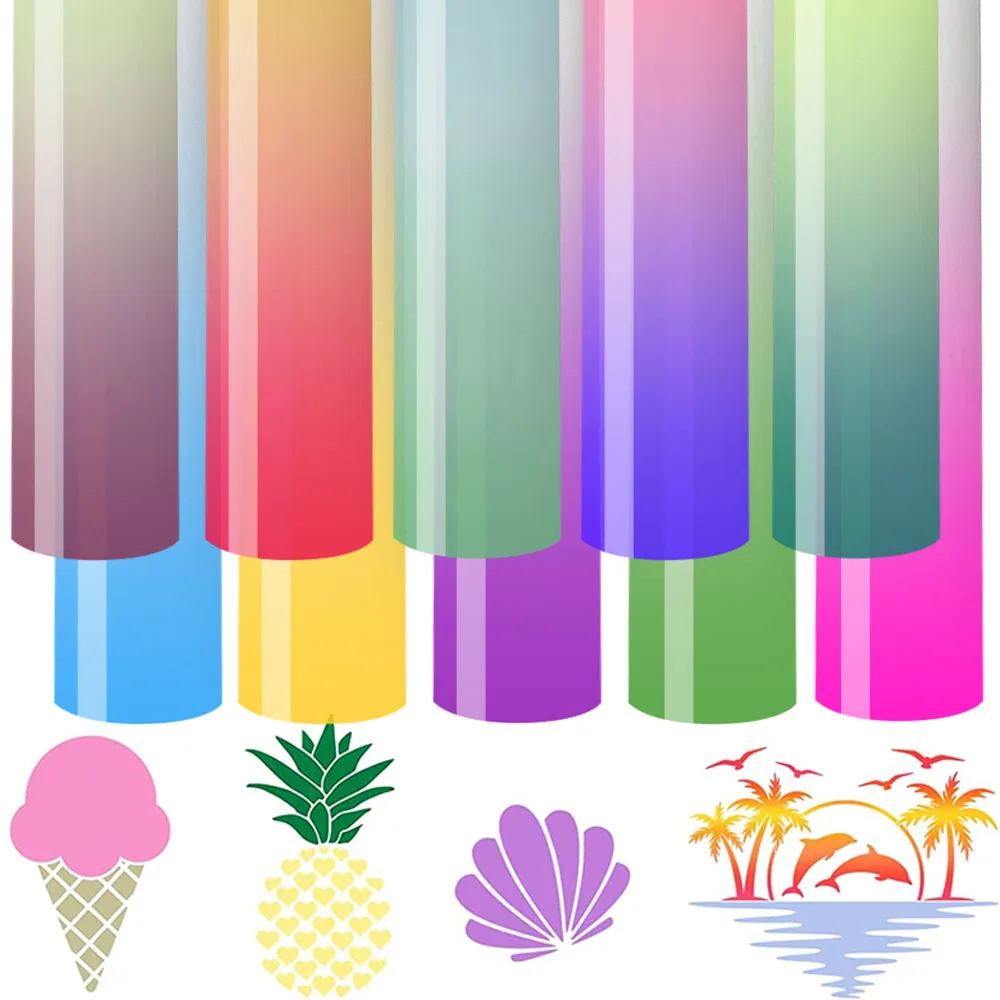 Для резки силуэтов камеи УФ Изменение цвета теплопередачи винил HTV