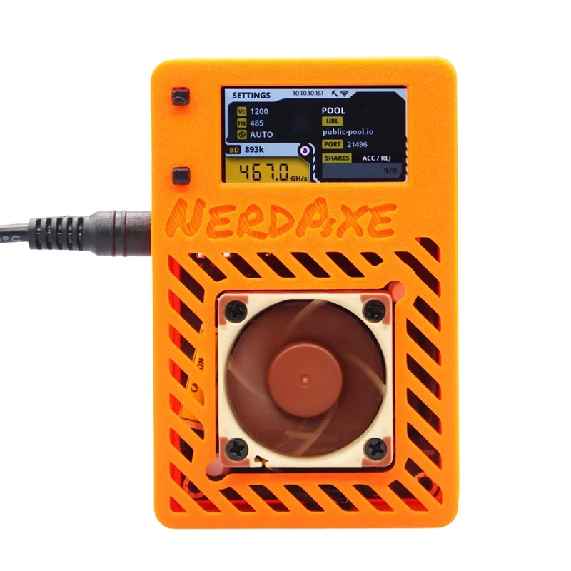Nerdaxe Miner 500Gh/S Nerdminer 15W Bitaxe BTC с дисплеем 1 9 дюйма Lottery Модернизированный бесшумный