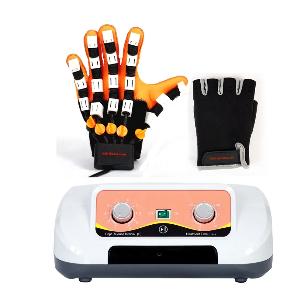 

Plugin hand rehabilitation robot gloves for stroke patient hand recovery with mirror therapy extension and flexion exercises