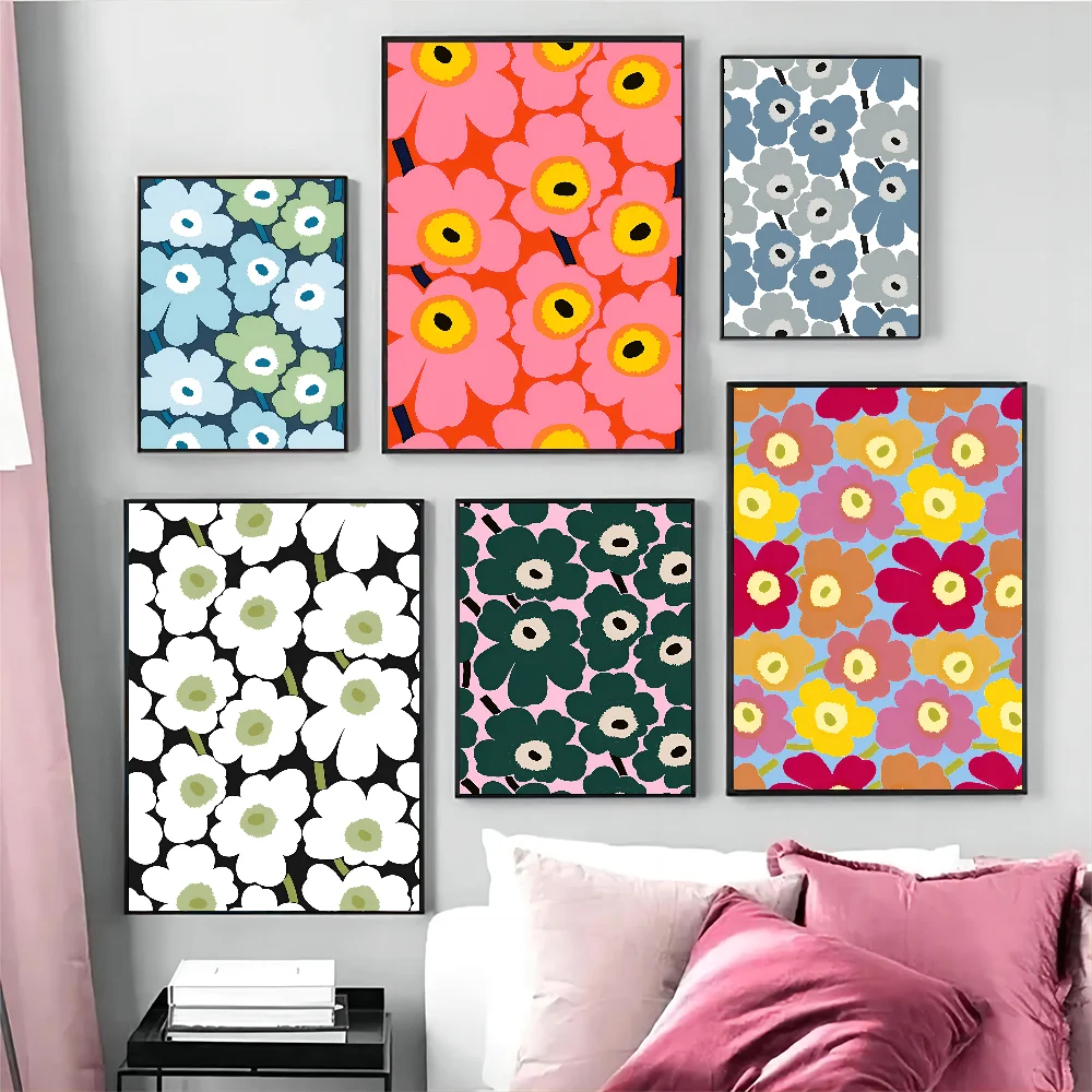 Красочные Аниме Постер С Цветком Мака Наклейки В Стиле Ретро Японский Стиль