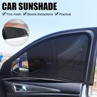 2pcs4pcs car sunshade front rear window shade elastic slip on mesh uv sun protection car sun visor heat insulation shade screen