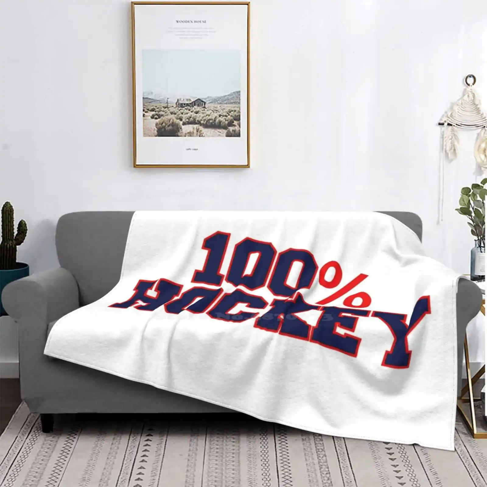 

Ice Hockey Bestseller Room Home Super Soft Flannel Blanket Ice Hockey Ice Sports Cold Winter USA Canada Dakota Birthday Captain