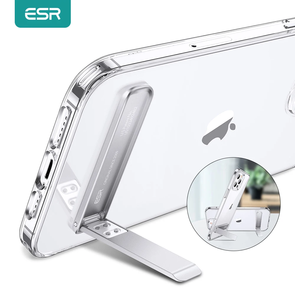 esr holder for phone stand kickstand for iphone 13 12 11 pro for samsung note 20 xiaomi phones boost metal stand foldable cradle free global shipping