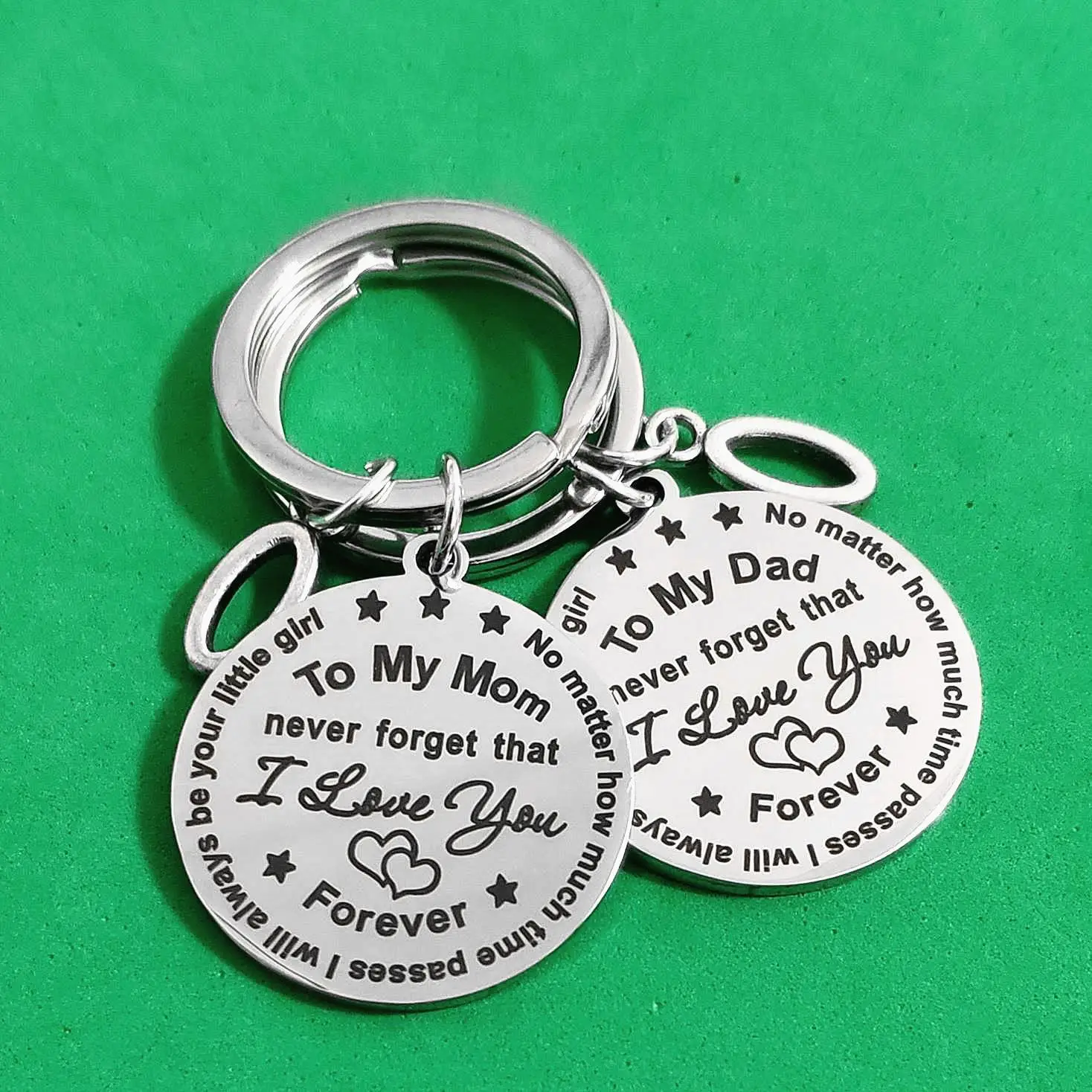 

Keyring Thanksgiving Carabiner for Keys Mother's Day Creative to Dad Mom Stainless Steel 26 Letters Gift Be Your Girl Holder