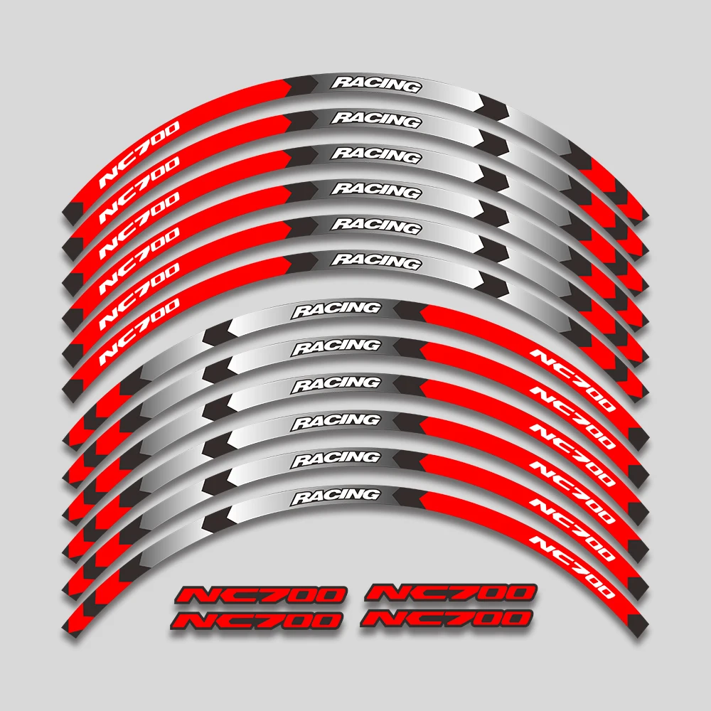 

Для HONDA NC700 NC700 700X 700S DCT аксессуары для мотоциклов, наклейки на ступицу колес, наклейки на шины, светоотражающие наклейки, набор лент