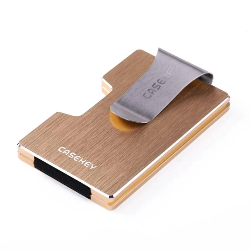 Custom Rfid Credit Card Holder Slim Thin Pop Up Smart Airtag Wallet Men Business Bank Cardholder Aluminum Metal Card Pocket Case