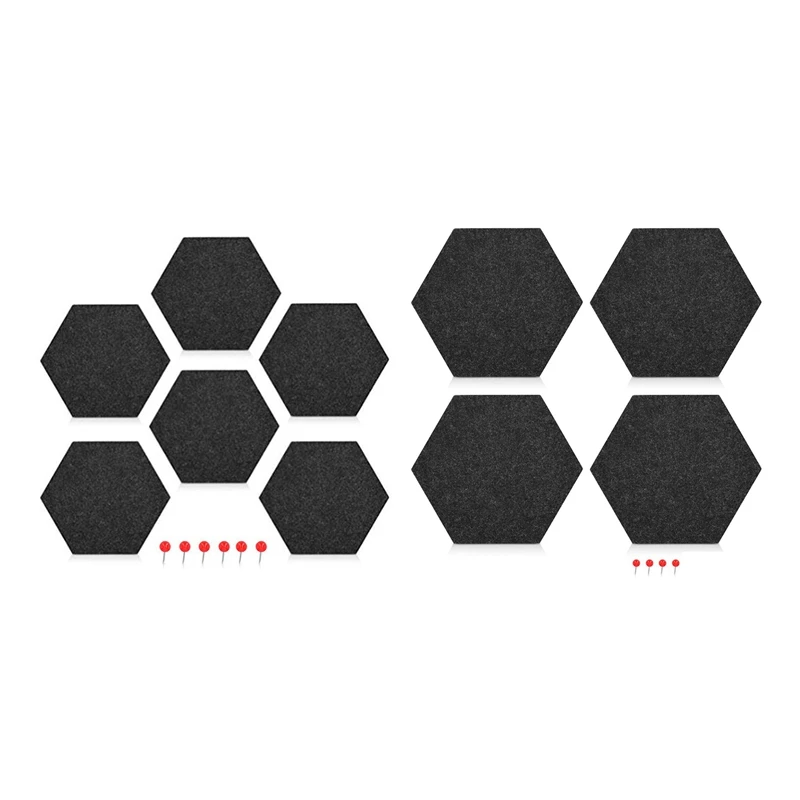 

10 Pack Felt Memo Board Decorative Notice Board Hexagon Bulletin Board,Felt Cork Board Tiles,(20 X 17 Cm)