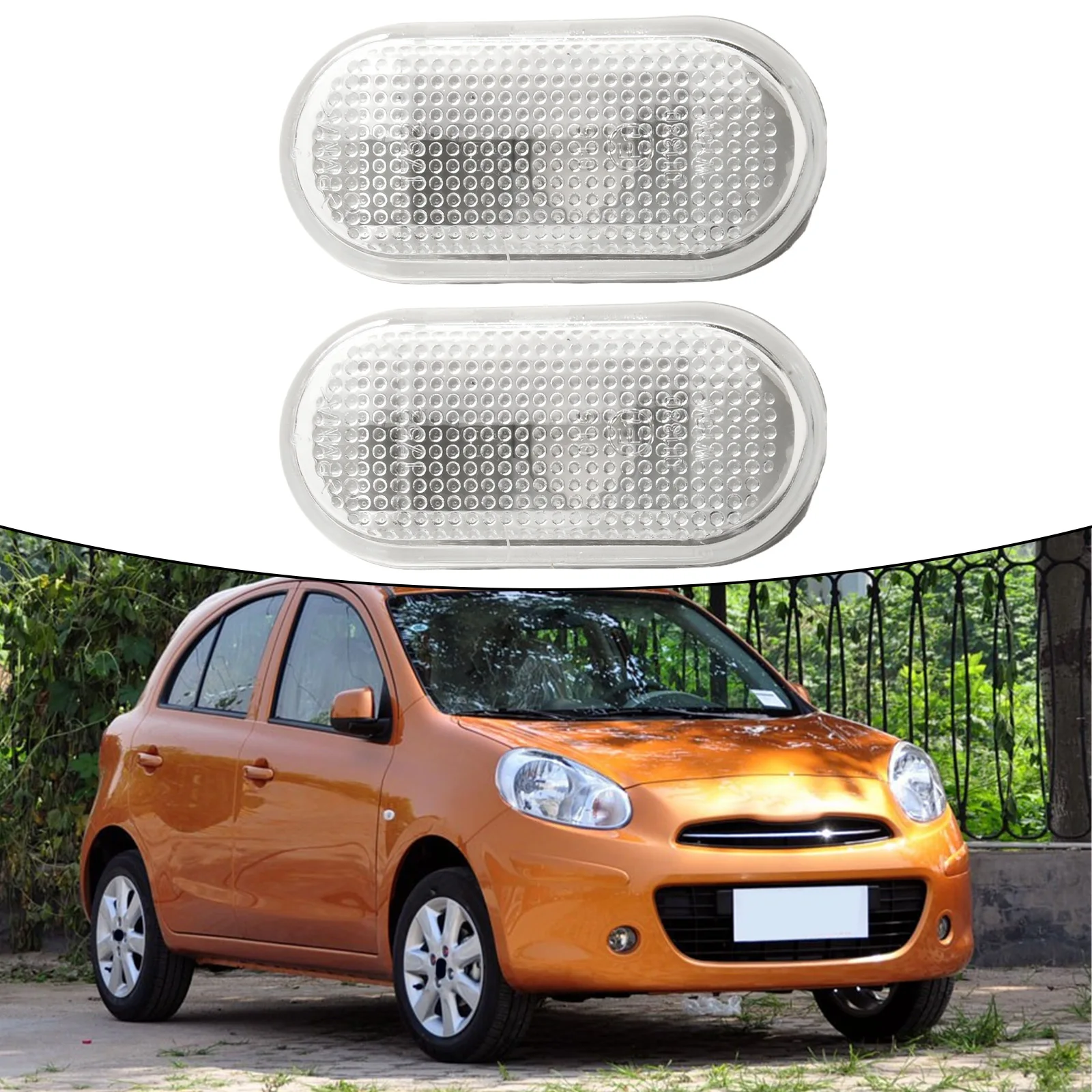 Для Nissan March Micra 2002-10 светодиодный указатель поворота боковой повторитель замена