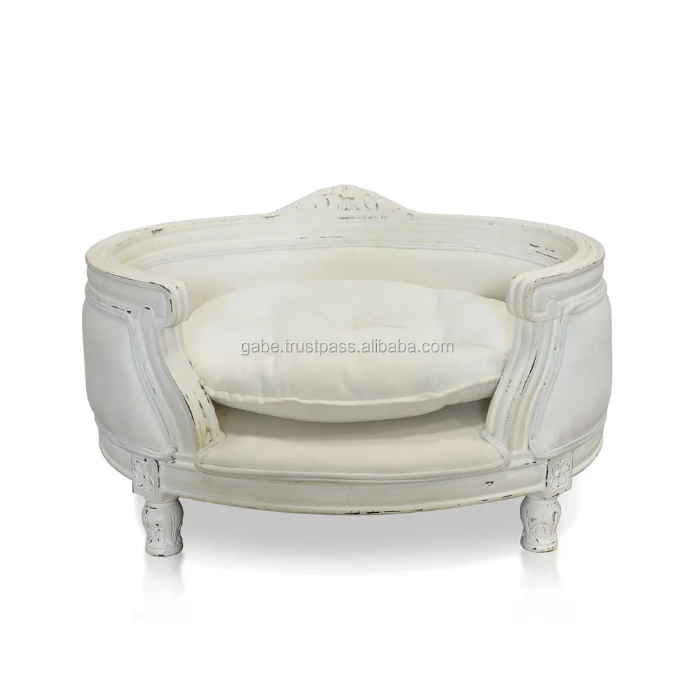 Диван или кровать для домашних животных Ariny из красного дерева белого цвета