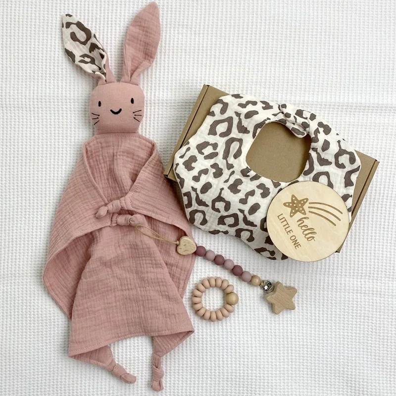 Silicone Bib Burp Cloths Muslin Comforter Blanket Milestones Cards Photographic Props