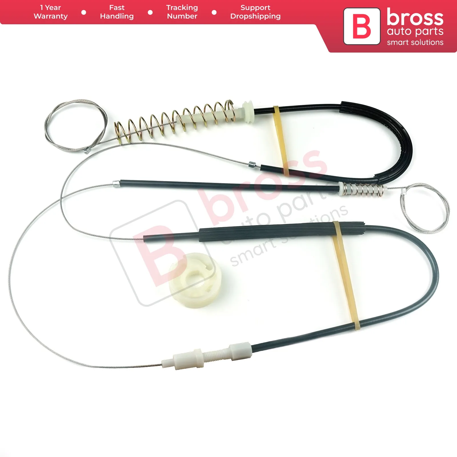 

Bross BWR5162 Electrical Power Window Regulator Set Repair Front Left Door 8 N0837461 for Audi TT MK1 Typ 8N 1998-2006