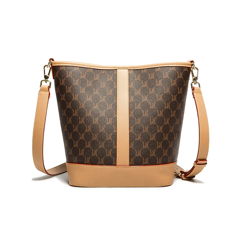 

Luxury Large Capacity Bucket Women Bag Multi-function Shoulder Bag Fashion Personality Crossbody Bag Vintage Printing Bag