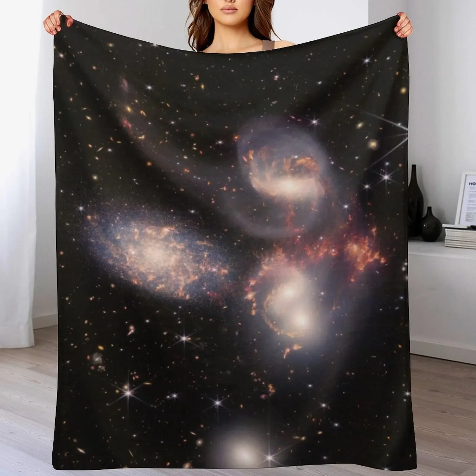 Космический телескоп Джеймса Уэбба Стефана Quintet одеяло для астрофотографии