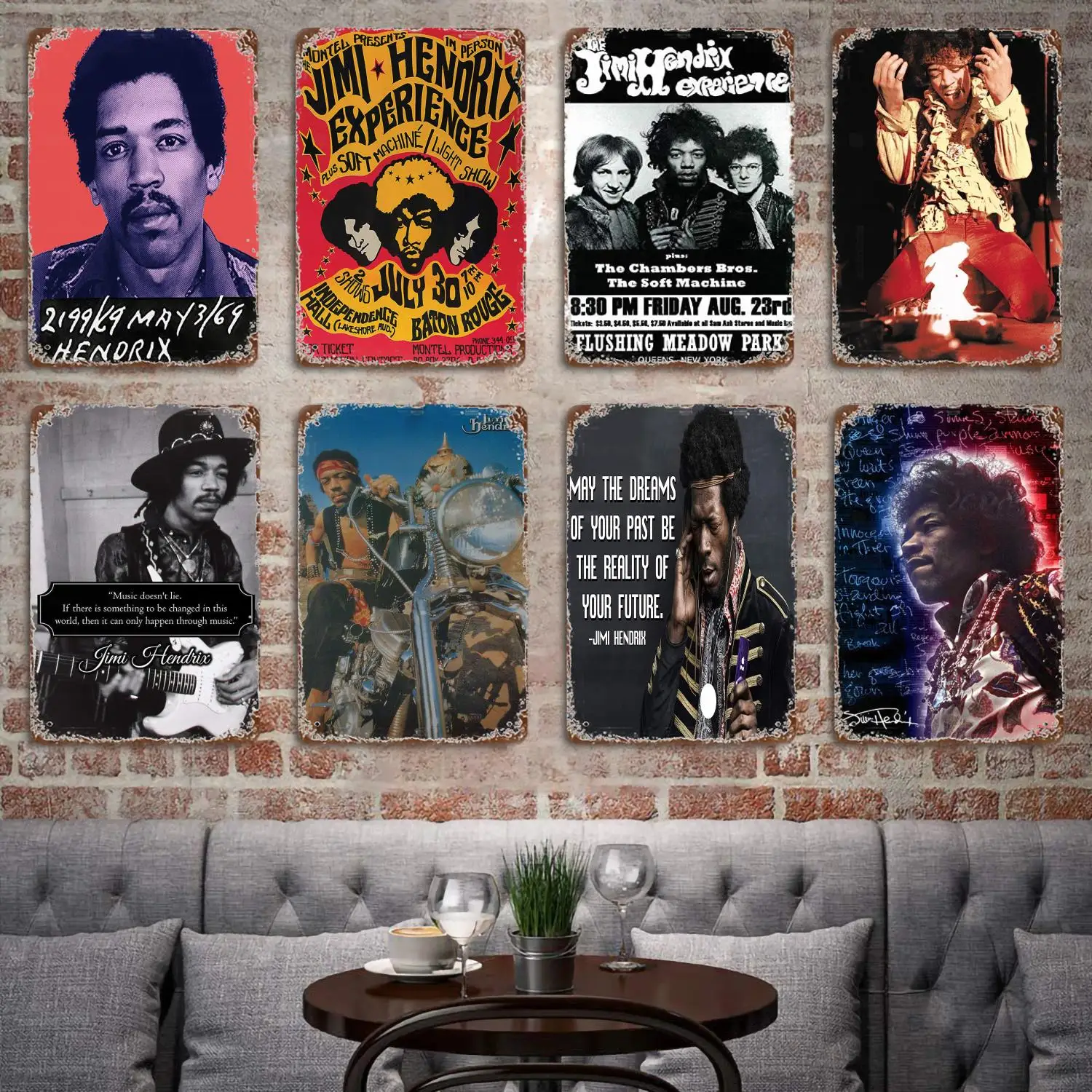 

Jimi Hendrix, декоративный постер для гитаристов, винтажный жестяной знак, металлический знак, фотография для паба, бара, мужской пещеры, Клубное ...