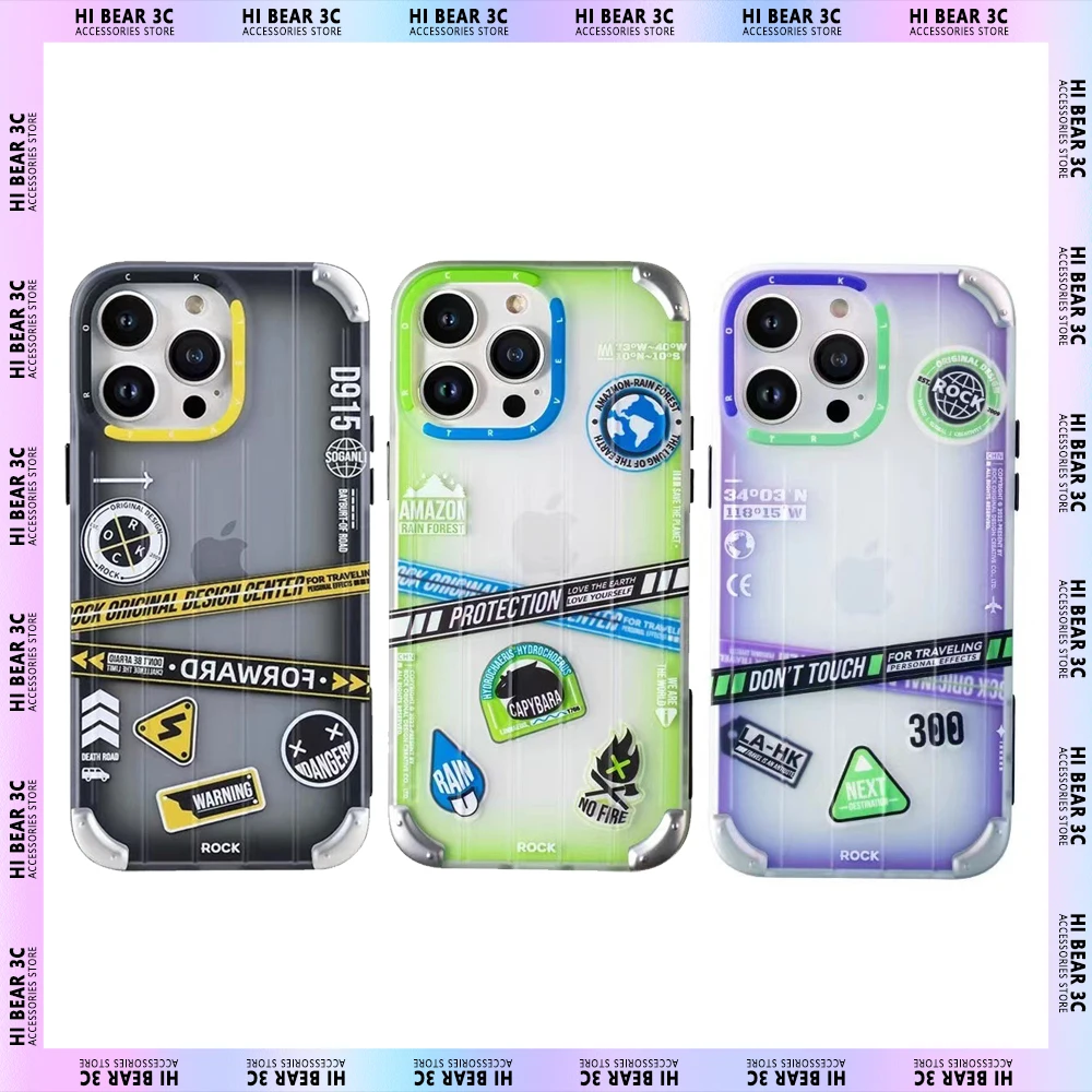 

Чехол для iPhone 14 Plus ROCK, чемодан с градиентом, Стильный чехол для iPhone 14 Pro Max, противоударный чехол для сотового телефона, Модный чехол для смарт...