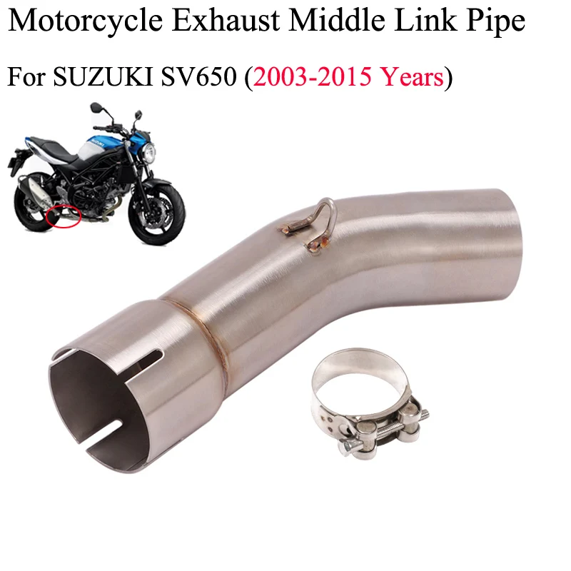 

Slip On For SUZUKI SV650 SV 650 SV650X 2003-2015 Motorcycle Exhaust Escape Modified Mid Link Pipe Connecting 51mm Moto Muffler