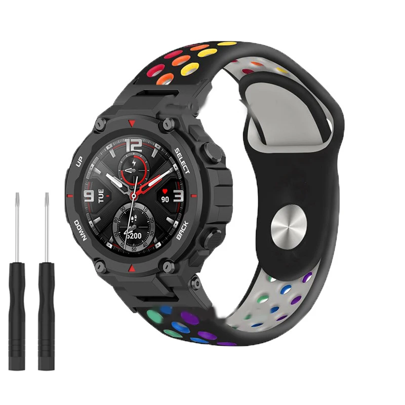 Breathable Silicone Strap For Huami Amazfit T-REX 2 Smart Watchband Women Men Bracelet For Xiaomi Amazfit T-Rex/T-Rex Pro Correa