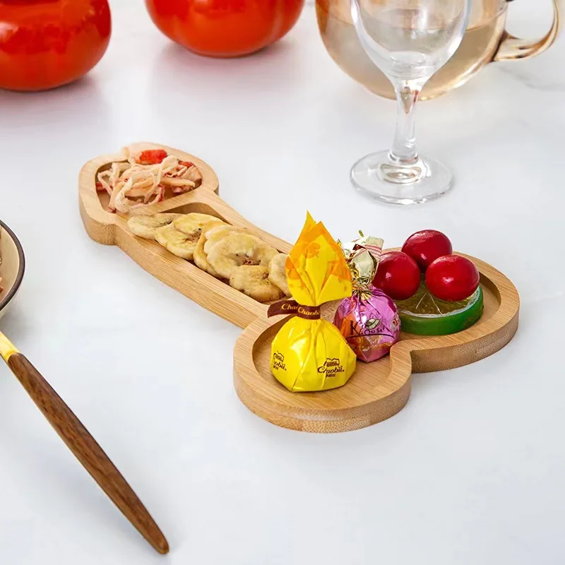 

Dessert Tray for Serving Food Trays to Serve Food Plate Snack Dish Plates Wooden Fruit Dry Sweets Kitchen Storage Organization