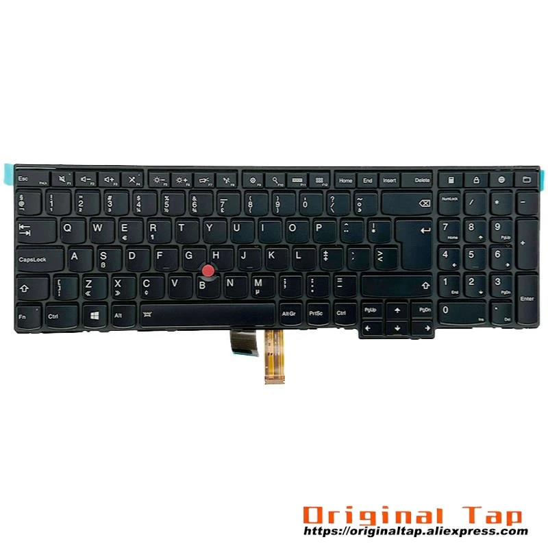 Клавиатура NL с голландской подсветкой для Lenovo Thinkpad T540p W540 W541 T550 W550s T560 P50s 04Y2406 04Y2484