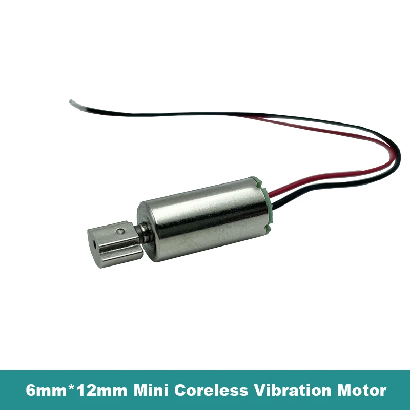 

0612 6mm*12mm Mini Tiny Coreless Vibration Motor DC 3V 3.7V Micro Cylindrical Vibrating Vibrator Motor Toy Massager DIY