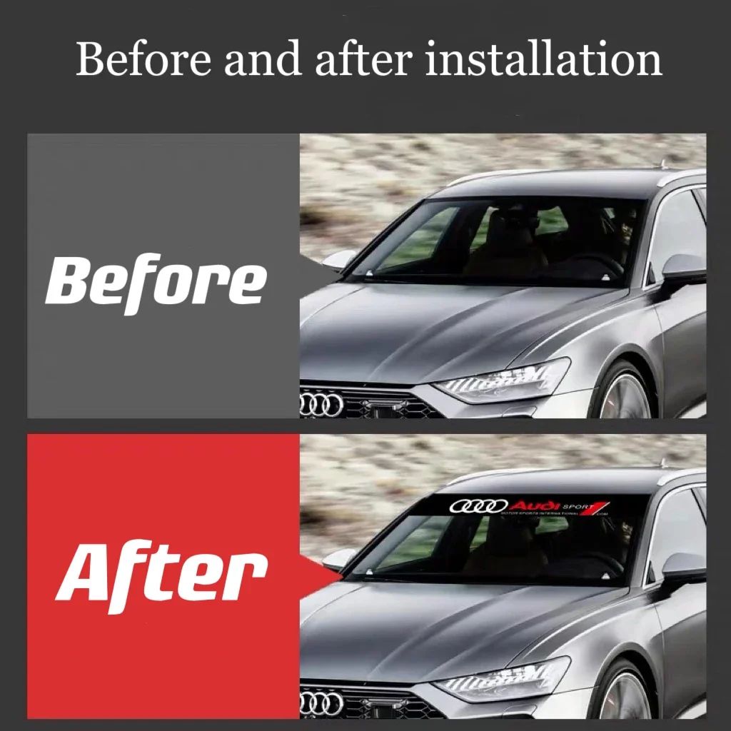 1 шт. наклейки на лобовое стекло автомобиля передние декоративные 3D для Audi A7 Q2 Q3 Q5