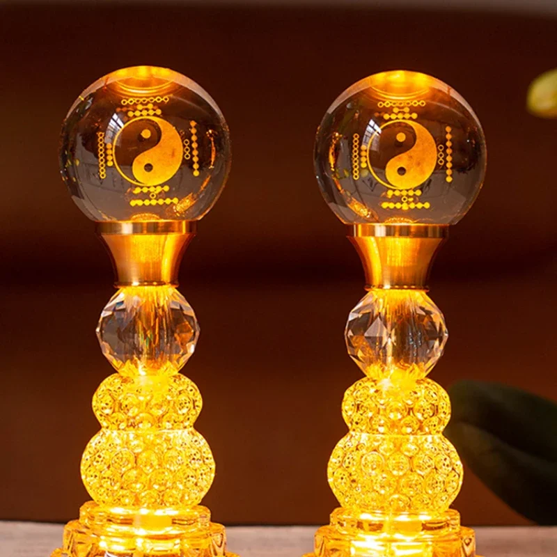 Яркая лампа в виде лотоса искусственный кристалл Guanyin Xianjia подключаемый стол для