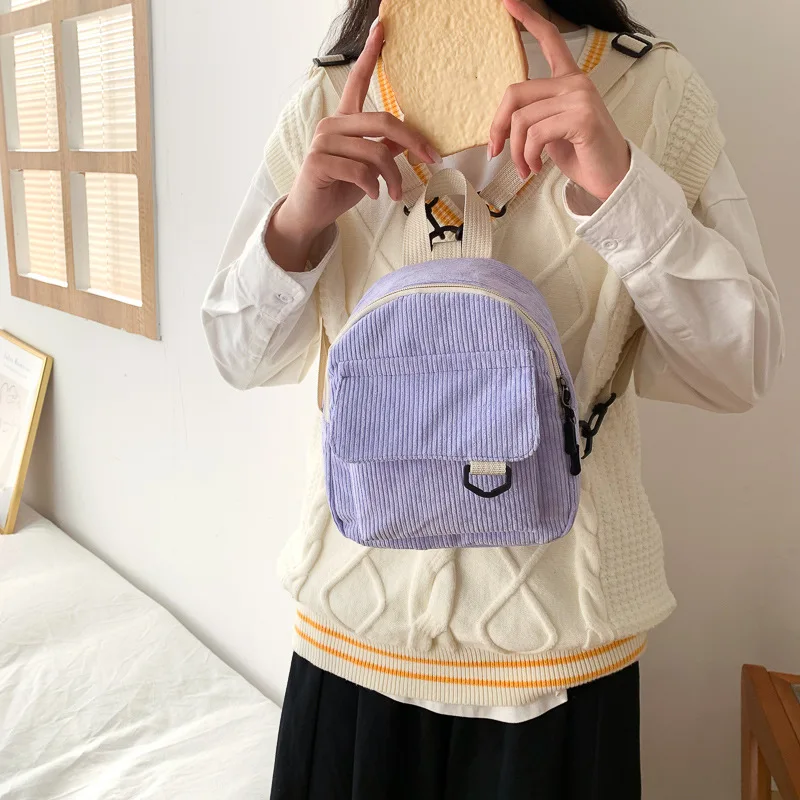 

SHIYUN Mini Backpack Ins Super Hot Cute OL Commuting Small Cosmetic Bag Velvet Texture Student Versatile Schoolbag