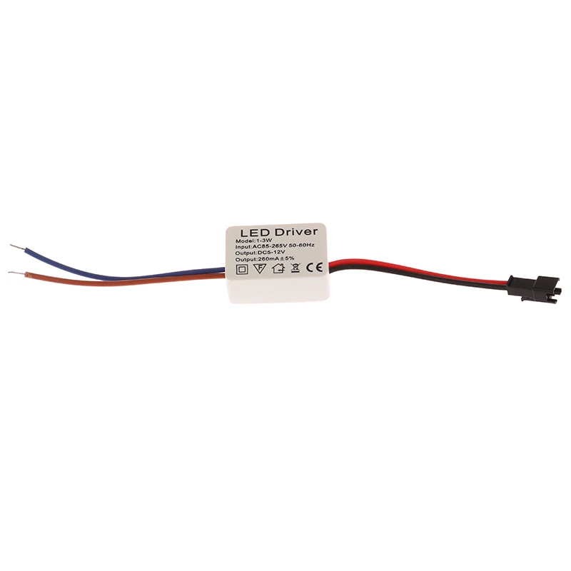 

1Pc LED Driver 260mA 1-3W LED Power Supply Adapt AC 85V-265V to DC 5-12V LED Lights Driver for LED Drive Power