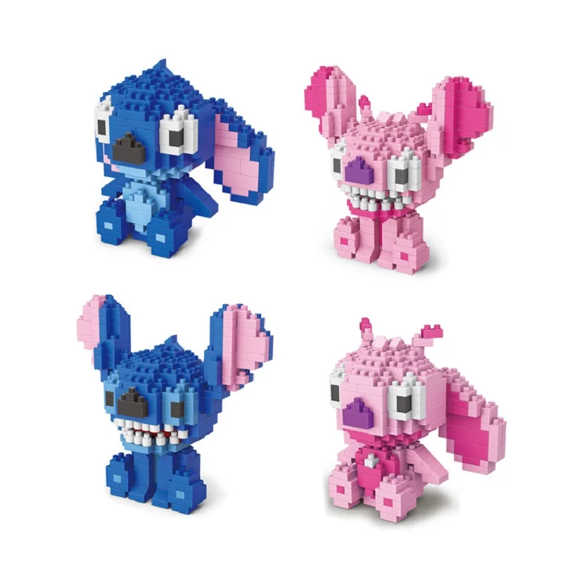 

Disney cartoon Lilo&Stitch Stitch anime action figure Kawaii particles DIY building blocks model toys kids assembled toys gifts