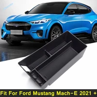 armrest box secondary storage glove phone holder container organizer tray fit for ford mustang mach e 2021 2022 car supplies