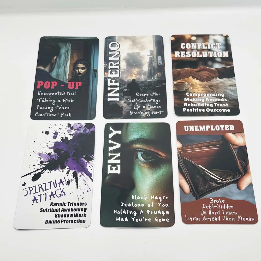 Фото 12x7 см Soul Heart, запутанная колода для карточек любви, 78 шт., без ручных карточных игр Oracle №4