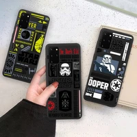 star wars black sketch personality label phone case for samsung galaxy note20 ultra 7 8 9 10 plus lite m21 m31s m30s m51 cover